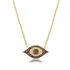 Turkish Brown Eye 925 Sterling Silver Necklace Turkish Brown Eye 925 Sterling Silver Necklace