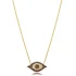 Turkish Brown Eye 925 Sterling Silver Necklace