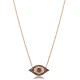 Turkish Brown Eye 925 Sterling Silver Necklace Turkish Brown Eye 925 Sterling Silver Necklace