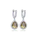 Pear Zultanite CZ Silver Dangle Earrings Pear Zultanite CZ Silver Dangle Earrings