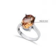 10 X 14mm Oval Shape Zultanite 925 Sterling Silver Ring