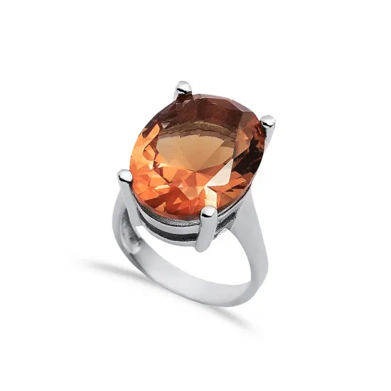 15x20 mm Oval Shape Silver Zultanite Ring