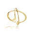 Plain Open Triangle Adjustable 925 Sterling Silver Ring