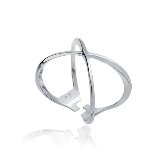 Plain Open Triangle Adjustable 925 Sterling Silver Ring | 925 Sterling Silver Wholesale | Sade Silver Plain Open Triangle Adjustable 925 Sterling Silver Ring - Sade 925 Silver Jewelry