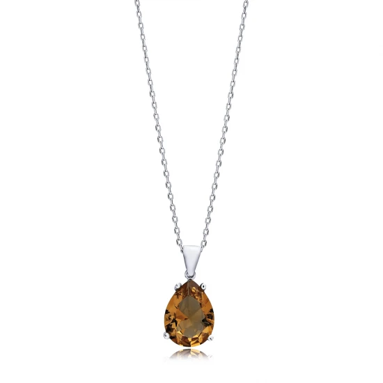 10 X 14mm Pear Zultanite 925 Sterling Silver Necklace | 925 Sterling Silver Wholesale | Sade Silver 10 X 14mm Pear Zultanite 925 Sterling Silver Necklace - Sade 925 Silver Jewelry