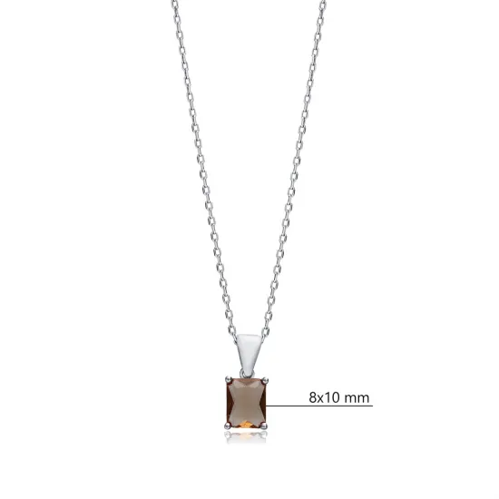 8 X 10mm Recktangle Zultanite Sterling Silver Necklace 8 X 10mm Recktangle Zultanite Sterling Silver Necklace
