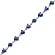 Sapphire CZ Heart Stony Cluster 925 Silver Bracelet Sapphire CZ Heart Stony Cluster 925 Silver Bracelet
