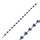 Sapphire CZ Heart Stony Cluster 925 Silver Bracelet Sapphire CZ Heart Stony Cluster 925 Silver Bracelet