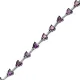 Heart Amethyst CZ Cluster 925 Sterling Silver Bracelet Heart Amethyst CZ Cluster 925 Sterling Silver Bracelet