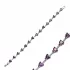 Heart Amethyst CZ Cluster 925 Sterling Silver Bracelet