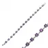 Amethyst Round CZ Cluster 925 Sterling Silver Bracelet