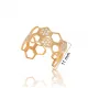 Dainty Hexagon Geometric CZ Adjustable 925 Silver Ring