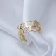 Dainty Hexagon Geometric CZ Adjustable 925 Silver Ring