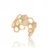 Dainty Hexagon Geometric CZ Adjustable 925 Silver Ring