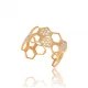 Dainty Hexagon Geometric CZ Adjustable 925 Silver Ring