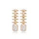 Spike Rivet Recktangle CZ Long Sterling Silver Earrings Spike Rivet Recktangle CZ Long Sterling Silver Earrings