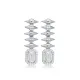 Spike Rivet Recktangle CZ Long Sterling Silver Earrings Spike Rivet Recktangle CZ Long Sterling Silver Earrings