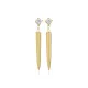 Round CZ Plain Spike925 Long Sterling Silver Earrings Round CZ Plain Spike925 Long Sterling Silver Earrings