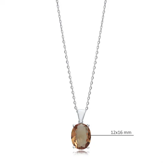 12 X 16mm Oval Zultanite 925 Sterling Silver Necklace 12 X 16mm Oval Zultanite 925 Sterling Silver Necklace
