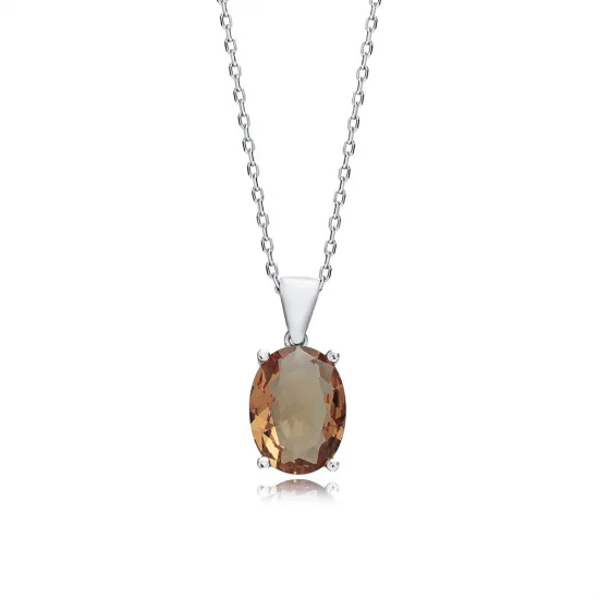 12 X 16mm Oval Zultanite 925 Sterling Silver Necklace 12 X 16mm Oval Zultanite 925 Sterling Silver Necklace