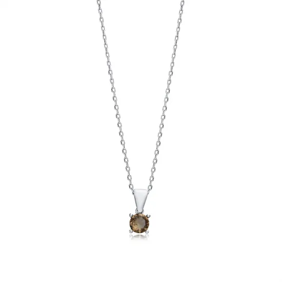 Ø7 mm Round Zultanite Silver Charm Necklace Ø7 mm Round Zultanite Silver Charm Necklace