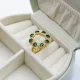 925 Cluster Ring Emerald CZ Black İnk