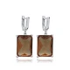 14 X 18mm Baguette Zultanite Dangle 925 Silver Earrings | 925 Sterling Silver Wholesale | Sade Silver 14 X 18mm Baguette Zultanite Dangle 925 Silver Earrings - Sade 925 Silver Jewelry