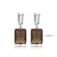 12 X 16mm Baguette Zultanite Dangle 925 Silver Earrings 12 X 16mm Baguette Zultanite Dangle 925 Silver Earrings