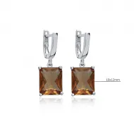 10x12 mm Baguette Zultanite 925 Dangle Earrings