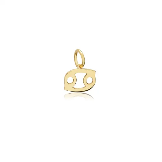 Cancer Zodiac Sign Plain Horoscope 925 Silver Necklace