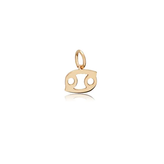 Cancer Zodiac Sign Plain Horoscope 925 Silver Necklace