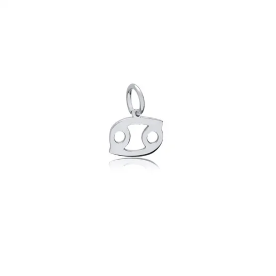Cancer Zodiac Sign Plain Horoscope 925 Silver Necklace