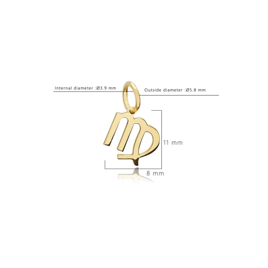 Virgo Zodiac Sign Plain Horoscope 925 Silver Necklace