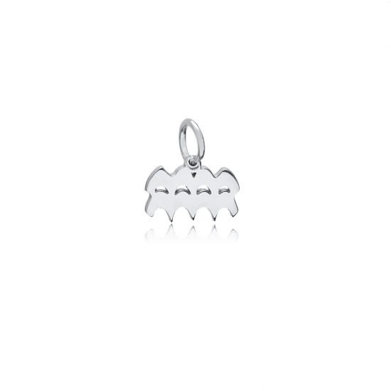 Aquarius Zodiac Sign Plain Horoscope Silver Necklace Aquarius Zodiac Sign Plain Horoscope Silver Necklace