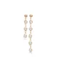 Elegant CZ Round Design Stud Long Earrings Elegant CZ Round Design Stud Long Earrings