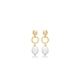 Pearl Ball Long 925 Sterling Silver Earrings
