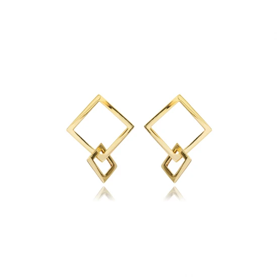 Square Plain 925 Sterling Silver Earrings