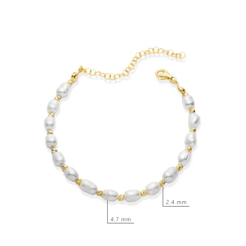 Basic Ball Freshwater Pearl Sterling Silver Bracelet Basic Ball Freshwater Pearl Sterling Silver Bracelet