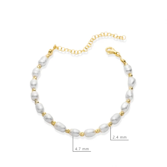 Basic Ball Freshwater Pearl Sterling Silver Bracelet Basic Ball Freshwater Pearl Sterling Silver Bracelet