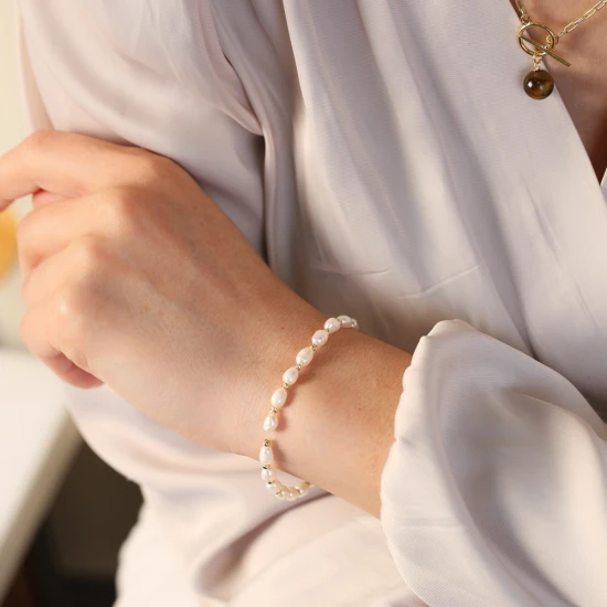 Basic Ball Freshwater Pearl Sterling Silver Bracelet Basic Ball Freshwater Pearl Sterling Silver Bracelet