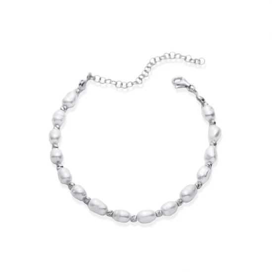 Basic Ball Freshwater Pearl Sterling Silver Bracelet Basic Ball Freshwater Pearl Sterling Silver Bracelet