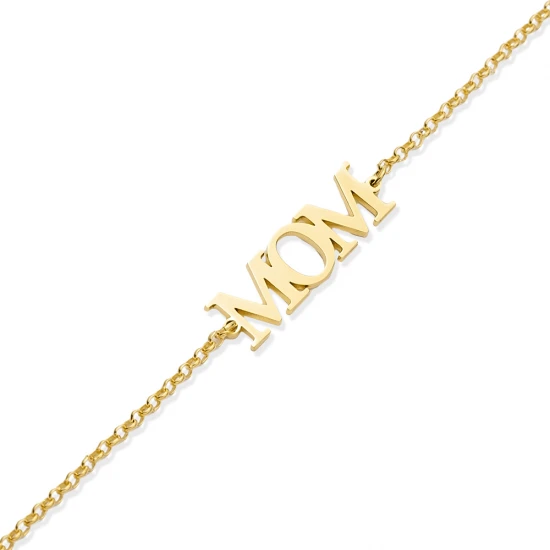 Mom Plain Rolo Chain 925 Sterling Silver Bracelet | 925 Sterling Silver Wholesale | Sade Silver Mom Plain Rolo Chain 925 Sterling Silver Bracelet - Sade 925 Silver Jewelry