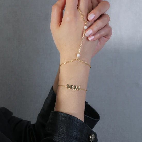 Mom Plain Rolo Chain 925 Sterling Silver Bracelet | 925 Sterling Silver Wholesale | Sade Silver Mom Plain Rolo Chain 925 Sterling Silver Bracelet - Sade 925 Silver Jewelry