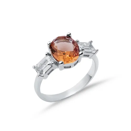 8 X 10mm Oval Zultanite Baguette CZ 925 Silver Ring 8 X 10mm Oval Zultanite Baguette CZ 925 Silver Ring