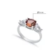 8mm Cluster Round Zultanite Pear CZ 925 Silver Ring 8mm Cluster Round Zultanite Pear CZ 925 Silver Ring