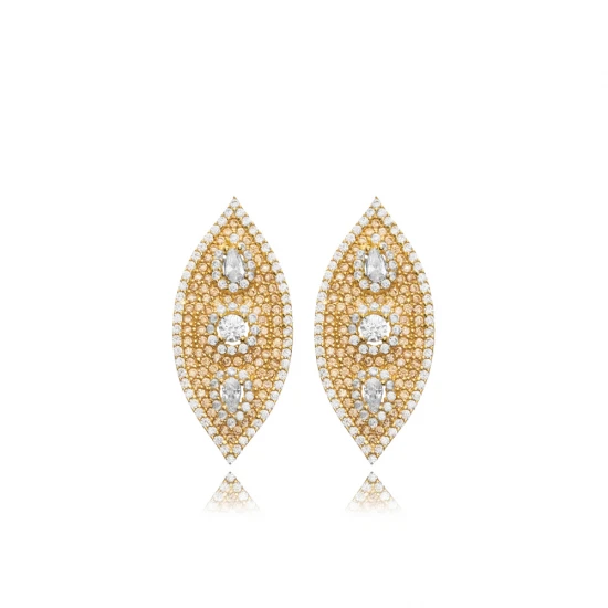 Turkish CZ Evil Eye 925 Sterling Silver Earrings
