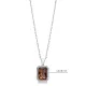 Baguette 14x18 mm Zultanite Silver Charm Necklace