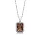 Baguette 14x18 mm Zultanite Silver Charm Necklace