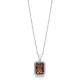 Baguette 14x18 mm Zultanite Silver Charm Necklace