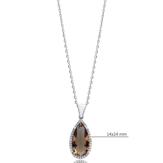 Pear 14 X 24mm Zultanite 925 Sterling Silver Necklace Pear 14 X 24mm Zultanite 925 Sterling Silver Necklace